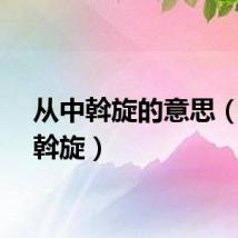从中斡旋的意思（从中斡旋）