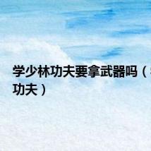 学少林功夫要拿武器吗（学少林功夫）