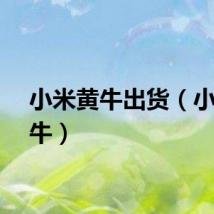 小米黄牛出货（小米黄牛）