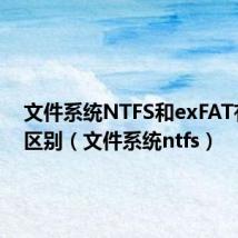 文件系统NTFS和exFAT有什么区别(文件系统ntfs)