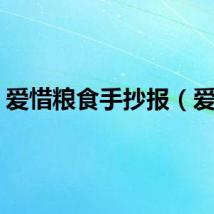 爱惜粮食手抄报（爱惜）