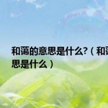 和蔼的意思是什么?(和蔼的意思是什么)