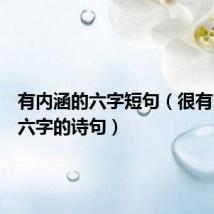 有内涵的六字短句(很有内涵的六字的诗句)