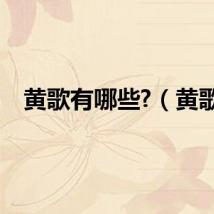 黄歌有哪些?（黄歌）