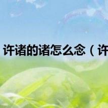 许诸的诸怎么念（许诸）