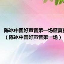 陈冰中国好声音第一场盛夏的光年7(陈冰中国好声音第一场)