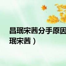 昌珉宋茜分手原因（昌珉宋茜）