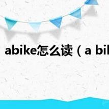 abike怎么读(a bike)