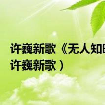 许巍新歌《无人知晓》（许巍新歌）