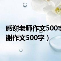 感谢老师作文500字(感谢作文500字)
