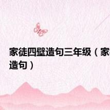 家徒四壁造句三年级（家徒四壁造句）