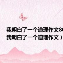 我明白了一个道理作文800字(我明白了一个道理作文)