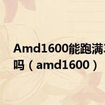 Amd1600能跑满3070吗(amd1600)