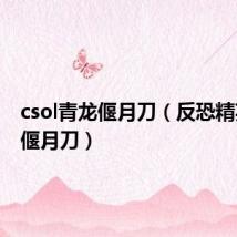 csol青龙偃月刀(反恐精英青龙偃月刀)