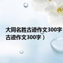 大同名胜古迹作文300字(名胜古迹作文300字)