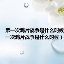 第一次鸦片战争是什么时候的(第一次鸦片战争是什么时候)