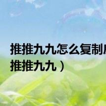 推推九九怎么复制房源（推推九九）