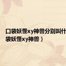 口袋妖怪xy神兽分别叫什么(口袋妖怪xy神兽)