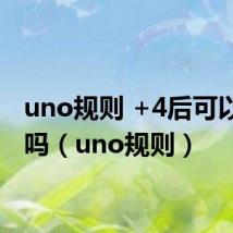 uno规则 +4后可以加二吗(uno规则)