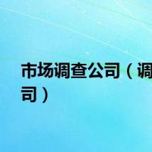 市场调查公司（调查公司）