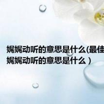 娓娓动听的意思是什么(最佳答案)(娓娓动听的意思是什么)