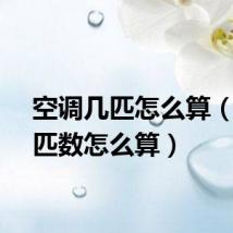 空调几匹怎么算（空调匹数怎么算）
