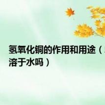 氢氧化铜的作用和用途(氧化铜溶于水吗)