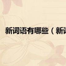 新词语有哪些（新词）