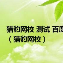 猎豹网校 测试 百度网盘(猎豹网校)