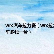 wrc汽车拉力赛(wrc拉力赛赛车多钱一台)