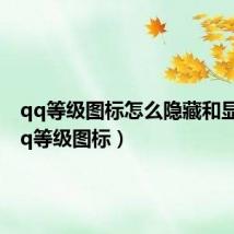 qq等级图标怎么隐藏和显示(qq等级图标)