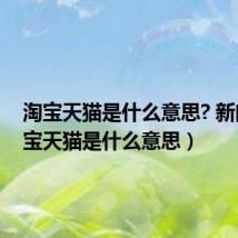 淘宝天猫是什么意思? 新闻(淘宝天猫是什么意思)