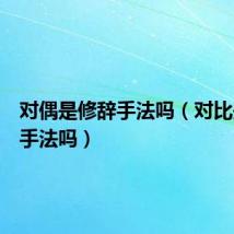 对偶是修辞手法吗(对比是修辞手法吗)