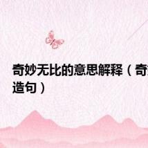 奇妙无比的意思解释（奇妙无比造句）