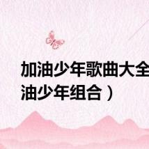 加油少年歌曲大全（加油少年组合）