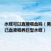 水蛭可以直接喂血吗(男子用自己血液喂养巨型水蛭)