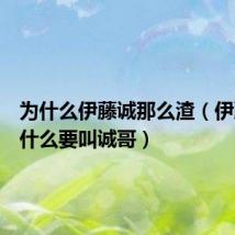 为什么伊藤诚那么渣(伊藤诚为什么要叫诚哥)