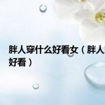 胖人穿什么好看女（胖人穿什么好看）