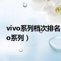 vivo系列档次排名(vivo系列)
