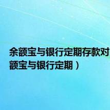 余额宝与银行定期存款对比(余额宝与银行定期)