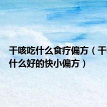 干咳吃什么食疗偏方(干咳嗽吃什么好的快小偏方)