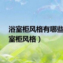 浴室柜风格有哪些（浴室柜风格）