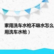 家用洗车水枪不吸水怎么办(家用洗车水枪)