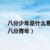 八分少年是什么意思（八分青年）