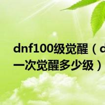 dnf100级觉醒(dnf第一次觉醒多少级)