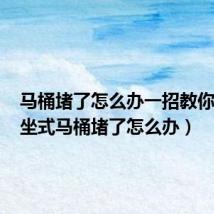 马桶堵了怎么办一招教你解决(坐式马桶堵了怎么办)