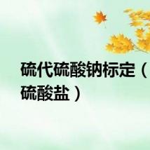 硫代硫酸钠标定（硫代硫酸盐）