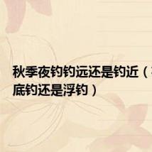 秋季夜钓钓远还是钓近(夜钓是底钓还是浮钓)
