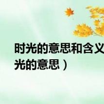 时光的意思和含义(时光的意思)