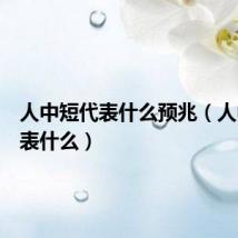 人中短代表什么预兆（人中短代表什么）